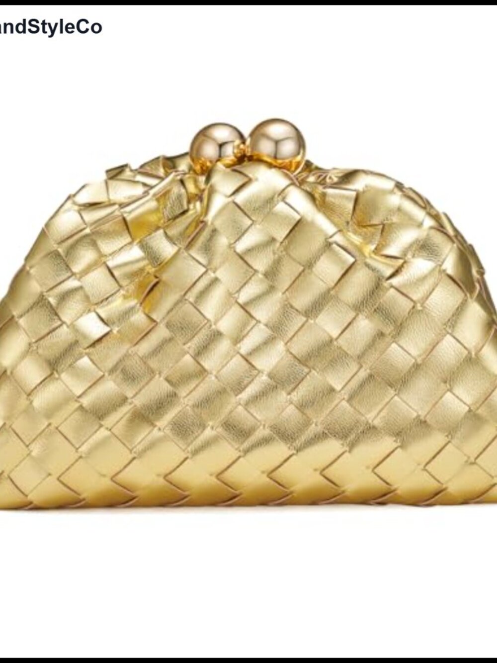 Woven Clutch Purses Vegan Chain Strap Evening Bag